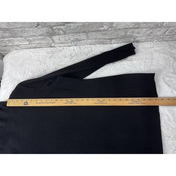 J. Jill Sweater Italian Yarn Wool Cashmere Turtleneck Tunic Black Size Large - Picture 10 of 14